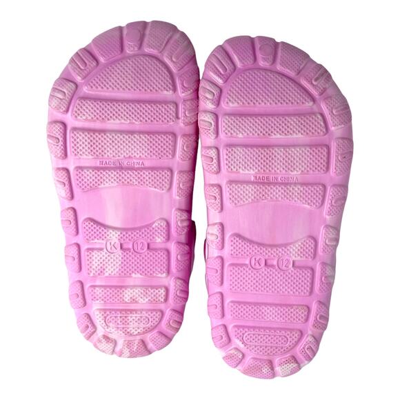 NEW Toddler Girls UNICORN CLOG SHOES Water Friendly Size 12 Pink Back Strap - Picture 5 of 6
